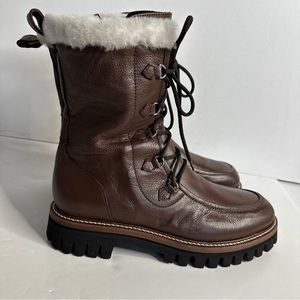 Napoleoni Italian women’s leather calf boots Size EU 41/10 Brown